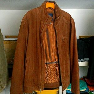 Tommy Hilfiger suede bomber jacket